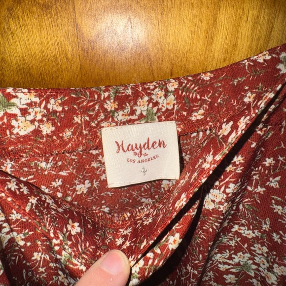 Hayden rust and White Floral Long Sleeve Dress - Picture 4 of 4